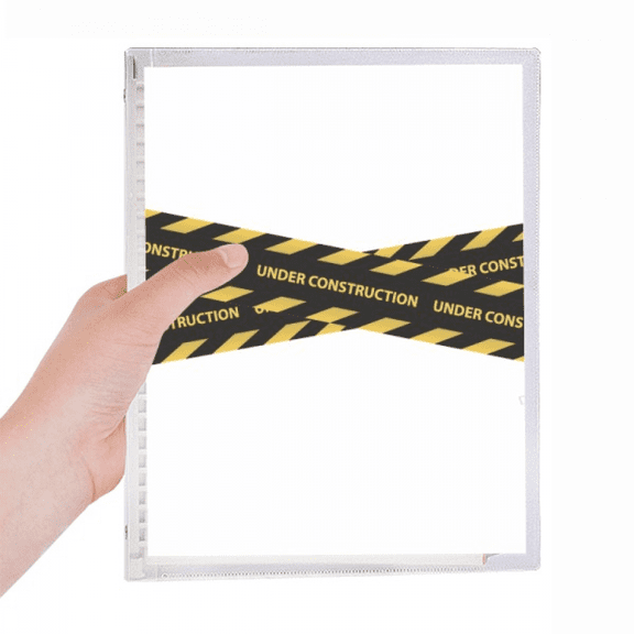 logo site construction warning notebook loose diary refillable journal statiry