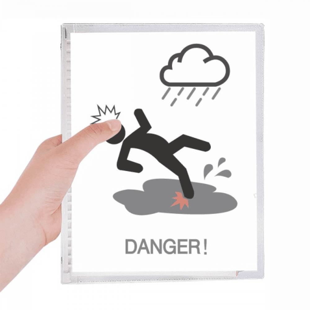 logo slippery road be carefull notebook loose diary refillable journal statiry