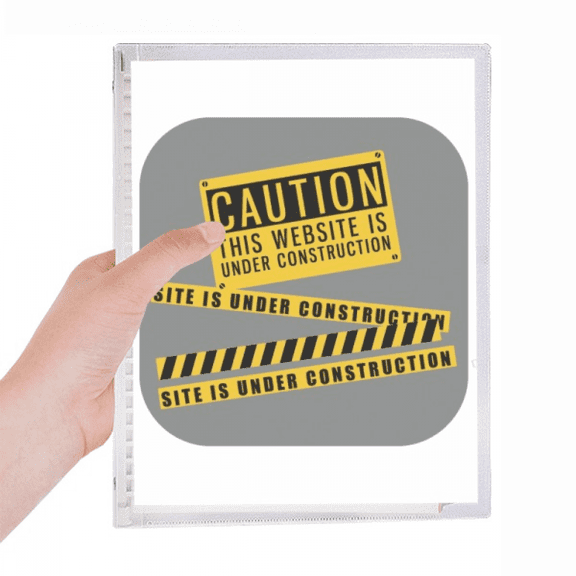 logo website is under construction notebook loose diary refillable journal statiry