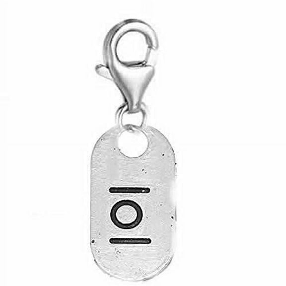 lol One Sided Laugh Out Loud Tag for European Clip on Charm Jewelry w/ Lobster Clasp