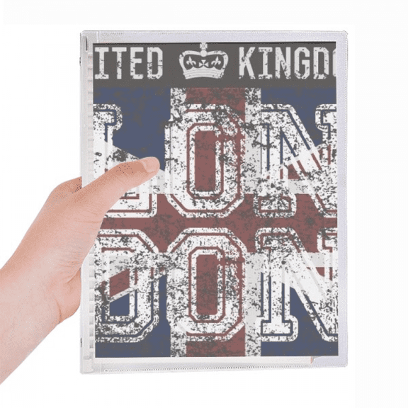 london uk england the union jack flag mark notebook loose diary refillable journal statiry