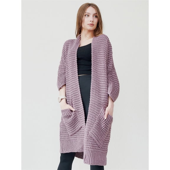 long cardigan sweater wo'men loose solid color V-neck jacket oblique pocket women oversized Loose Fit streetwear Office Lady