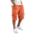 thumbnail image 1 of longantii Cargo Shorts for Men Plus Size Comfy Cotton Casual Workout Shorts Summer Big and Tall Multi Pockets Athletic Shorts Saffron S, 1 of 6