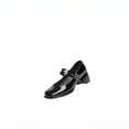 thumbnail image 1 of longantii Mary Jane Shoes for Women Slip on Dressy Ballerina Flats Shoes for Women New Vintage Non-Slip Flats for School Office Walking Casual Formal Work Black, 1 of 5