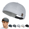 thumbnail image 1 of longantii Men's Breathable Brimless Hat Summer Style Mesh Tang, Adjustable Cap Docker Beanie, Breathable Mesh Cap(Light Gray), 1 of 7