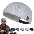 thumbnail image 1 of longantii Men's Breathable Brimless Hat Summer Style Mesh Tang, Breathable, Large-Mesh Brimless Skullcap, Adjustable(Light Gray), 1 of 7