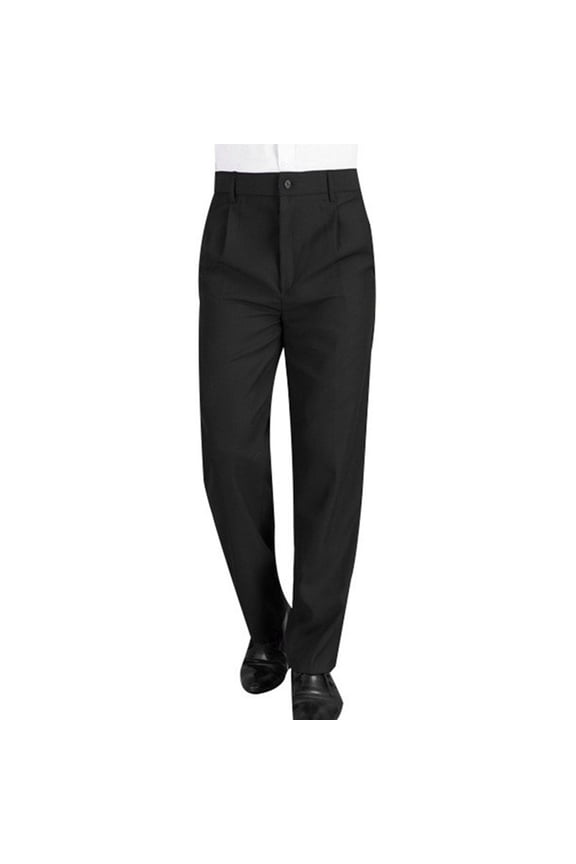 Men's Chef Pants Elastic Waist Baggy Cook Bottom Restaurant Kitchen Food Service Work Uniform Trouse with Pocket