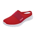 thumbnail image 1 of longantii Mules for Women Summer Orthopedic Shoes with Arch Support Diabetic Air-Cushion Slip-On Walking Shoe Breathable Hollow Out Clogs Lightweight Open Back Shoes Comfortable Closed Toe Mules, 1 of 4
