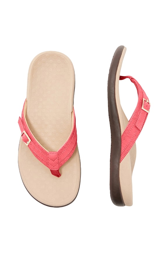 Orthopedic Casual Sandals for Women Arch Support Flat Wedge Sandals Lightweight Non Slip Slip on Sneakers Comfortable 2026 New Orthopedic Shoes Red