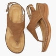 thumbnail image 1 of longantii Orthopedic Casual Sandals for Women Non Slip Slip on Arch Support Summer Flat Sandals Lightweight Work Shoes 2026 Vacation Beach Orthopedic Shoes Brown, 1 of 9