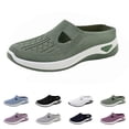 thumbnail image 1 of longantii Orthopedic Casual Shoes for Women Arch Support Non Slip Slip on Tennis Shoes Wide Width Mesh Stretch Walking Shoes Comfort 2026 Foam Shoes Green, 1 of 7