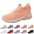thumbnail image 1 of longantii Orthopedic Casual Shoes for Women Arch Support Slip on Non Slip Nurse Shoes Wide Knitted Mesh Stretch Hiking Shoes Soft 2026 Foam Shoes Pink, 1 of 6
