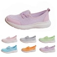 thumbnail image 1 of longantii Orthopedic Casual Shoes for Women Arch Support Slip on Non Slip Nurse Shoes Wide Mesh Stretch Hiking Shoes Comfortable 2026 Foam Shoes Light Purple, 1 of 3