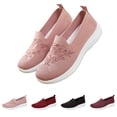 thumbnail image 1 of longantii Orthopedic Casual Shoes for Women Arch Support Slip on Non Slip Work Shoes Wide Width Mesh Stretch Server Shoes Comfortable 2026 New Orthopedic Shoes Pink, 1 of 9