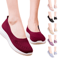 thumbnail image 1 of longantii Orthopedic Casual Shoes for Women Arch Support Non Slip Slip on Sneakers Wide Width Mesh Stretch Walking Shoes Soft 2026 New Foam Shoes Red, 1 of 7