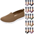 thumbnail image 1 of longantii Orthopedic Dress Shoes for Women Arch Support Non Slip Slip on Golf Shoes Wide Width Mesh Stretch Server Shoes Comfort 2026 New Foam Shoes Camel, 1 of 5