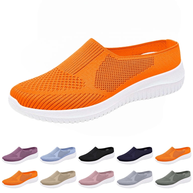 womens casual dress shoes with arch support Longantii Orthopedic for Women Non Slip Slip on Nurse Shoes Lightweight Knitted Mesh Stretch Business Shoes Soft 2026 Heritage 2026 American Eagle Womens 129537514_AMEC400 Age:7-8 Years while the elastic Athletic shoes