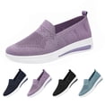 thumbnail image 1 of longantii Orthopedic Dress Shoes for Women Arch Support Non Slip Slip on Running Shoes Wide Mesh Stretch House Shoes Comfortable 2026 Orthopedic Shoes Purple, 1 of 9