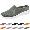 thumbnail image 1 of longantii Orthopedic Shoes for Women Arch Support Non Slip Slip on Running Shoes Wide Width Knitted Mesh Stretch Server Shoes Comfort 2026 New Orthopedic Shoes Green, 1 of 5