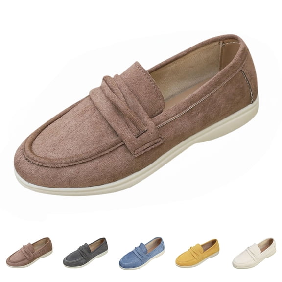 longantii Orthopedic Shoes for Women Arch Support Slip on Non Slip Nurse Shoes Breathable Knitted Mesh Stretch Business Casual Shoes Soft 2026 Foam Shoes Brown