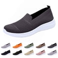 thumbnail image 1 of longantii Orthopedic Shoes for Women Arch Support Slip on Non Slip Nurse Shoes Wide Mesh Stretch House Shoes Comfortable 2026 Orthopedic Shoes Dark Gray, 1 of 8