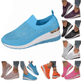 thumbnail image 1 of longantii Orthopedic Shoes for Women Arch Support Slip on Non Slip Running Shoes Wide Mesh Stretch Volleyball Shoes Comfort 2026 New Foam Shoes Sky Blue, 1 of 8