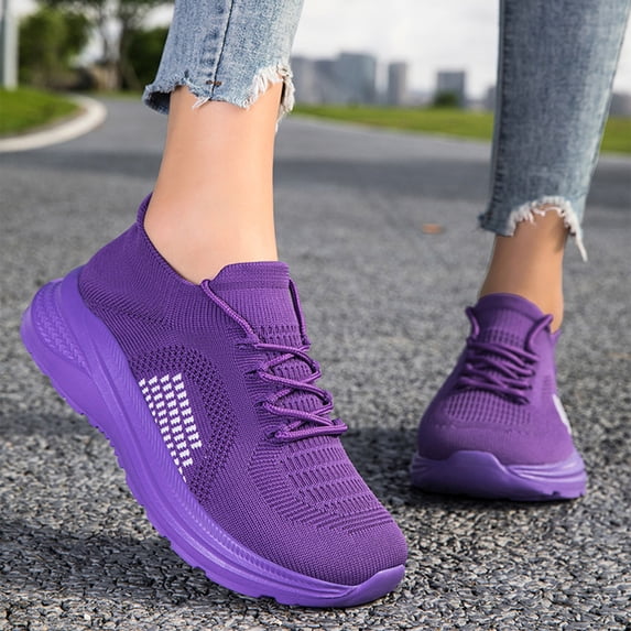 longantii Orthopedic Shoes for Women, Wide Toe Box Slip‑On Knit Walking Sneakers, Arch Support Breathable Lightweight Non‑Slip Athletic Footwear for All‑Day Standing & Gym Workout