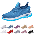 thumbnail image 1 of longantii Orthopedic Shoes for Women Arch Support Non Slip Slip on Running Shoes Wide Mesh Stretch Volleyball Shoes Comfort 2026 New Foam Shoes Blue, 1 of 5