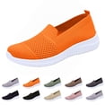 thumbnail image 1 of longantii Orthopedic Shoes for Women Arch Support Slip on Non Slip Nurse Shoes Breathable Mesh Stretch Work Shoes Comfort 2026 New Foam Shoes Saffron, 1 of 8