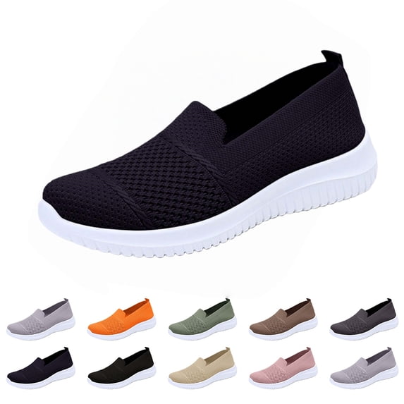 longantii Orthopedic Shoes for Women Arch Support Slip on Non Slip Sneakers Lightweight Mesh Stretch Hiking Shoes Soft 2026 New Orthopedic Shoes Blue