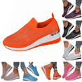 thumbnail image 1 of longantii Orthopedic Shoes for Women Arch Support Slip on Non Slip Sneakers Wide Mesh Stretch Business Casual Shoes Comfort 2026 Foam Shoes Saffron, 1 of 7
