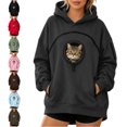 thumbnail image 1 of longantii Pet Pouch Hoodie Cat Hoodie with Pouch Pull Pocket for Dogs & Snack Hoodies, Drop Shoulder Big Size Front Dog & Cat Carrier Sweatshirts, 1 of 1