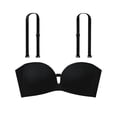 thumbnail image 1 of longantii Strapless Front Closure Push Up Bra, Padded Wireless Lift, Non-Slip Grip, Seamless Comfortable Tube Jelly Bra for A-C Cups(75A,Medium), 1 of 5