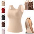 thumbnail image 1 of longantii Tank Tops With Built In Bras Tummy Control Seamless Wide Strap Camisole Shaper Shelf Bra Tank For Senior Beige XL, 1 of 9