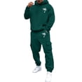 thumbnail image 1 of longantii Track Suits Mens Sweatsuits 2 Piece Set Hoodie and Sweatpants Jogging Suits for Men Casual Running Sweat Suit Sets with Side Pockets Army Green L, 1 of 8