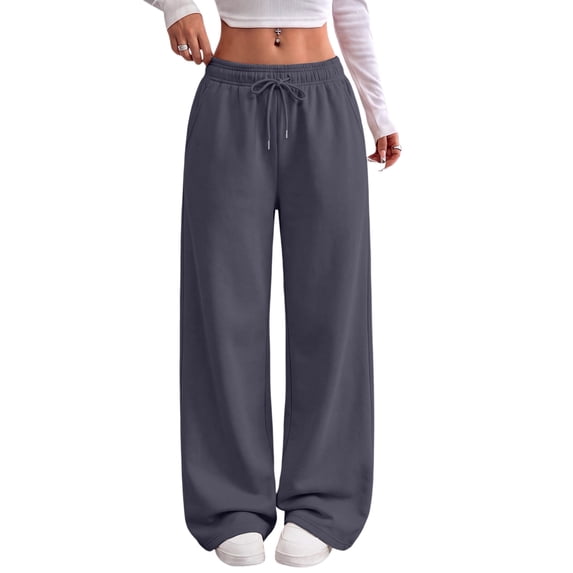 longantii Wide Leg Sweatpants Women Low Rise Baggy Sweatpants Y2K Drawstring Cotton Lounge Pants Womens Fall Fashion 2026