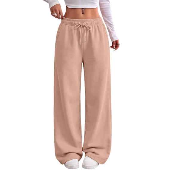 longantii Wide Leg Sweatpants Women Low Rise Baggy Sweatpants Y2K Drawstring Cotton Lounge Pants Womens Fall Fashion 2026