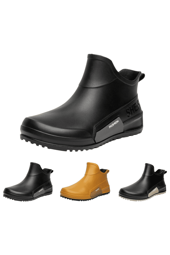 Women's Rain Boots,Ankle Boots for Women Men Waterproof Resistant Boot Slip on Rubber Mid Calf Booties Non Sole Casual Outdoor Wide Width Shoes For Work Gardening Fishing Boating Camping