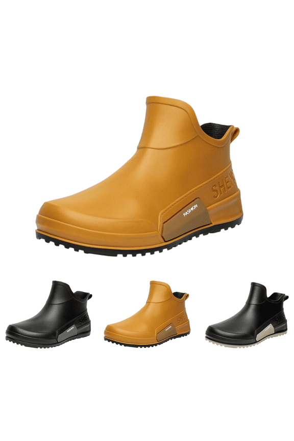 Women's Rain Boots,Ankle Boots for Women Men Waterproof Resistant Boot Slip on Rubber Mid Calf Booties Non Sole Casual Outdoor Wide Width Shoes For Work Gardening Fishing Boating Camping