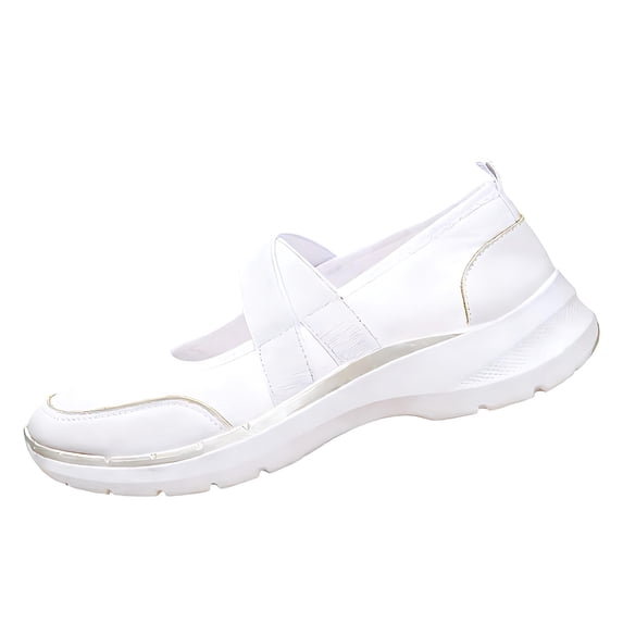 longantii Womens Mary Jane Shoes Slip on Dressy Ballerina Flats 2026 New Soft Non-Slip Flats for Casual Formal Work School Office Walking White