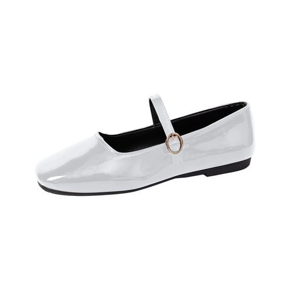 longantii Womens Mary Jane Shoes Slip on Dressy Ballerina Flats New Comfy Non-Slip Shoes for School Office Walking Casual Formal Work Beige