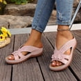 thumbnail image 1 of longantii Womens Orthopedic Sandals Slip on Non Slip Arch Support Flat Wedge Sandals Breathable Beach Slippers 2026 New Beach Vacation Orthopedic Shoes Pink, 1 of 6