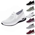thumbnail image 1 of longantii Womens Orthopedic Shoes Arch Support Slip on Non Slip Tennis Shoes Wide Knitted Mesh Stretch Server Shoes Soft 2026 New Orthopedic Shoes White, 1 of 7