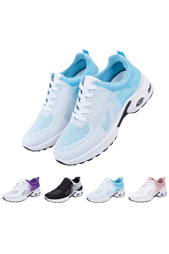 Womens Sneakers Air Cushion Running Shoes Lightweight Tennis Walking Orthopedic Shoes with Arch Support Mesh Breathable Gym Work Fashion Sneakers Athletic Comfortable Casual