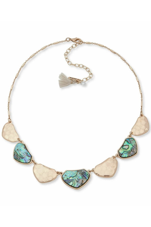 Gold-Tone & Stone Statement Necklace, 16" + 3" extender