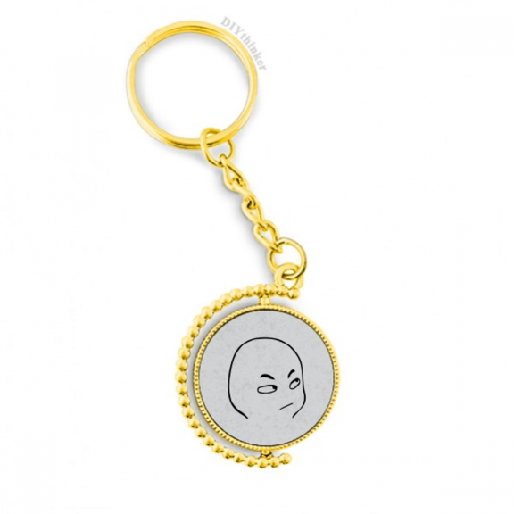 look seriously black happy pattern metal connector key chain  accessory en keyholder