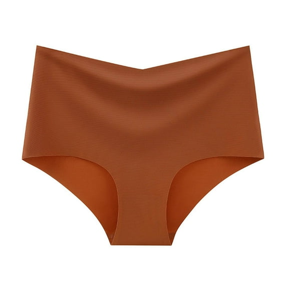 loopsun 2024 Summer Savings Womens Briefs,Women Sexy Ice Silk Traceless Breathable Sports Mid Waist One Piece Briefs Panties