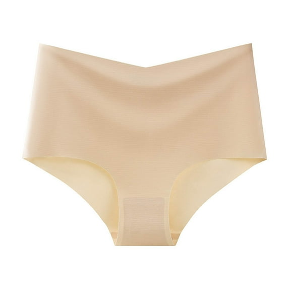 loopsun 2024 Summer Savings Womens Briefs,Women Sexy Ice Silk Traceless Breathable Sports Mid Waist One Piece Briefs Panties