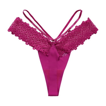 loopsun 2025 Summer Savings Womens Briefs,Women' Lace Ultra-thin Breathable Bow Thong Panties
