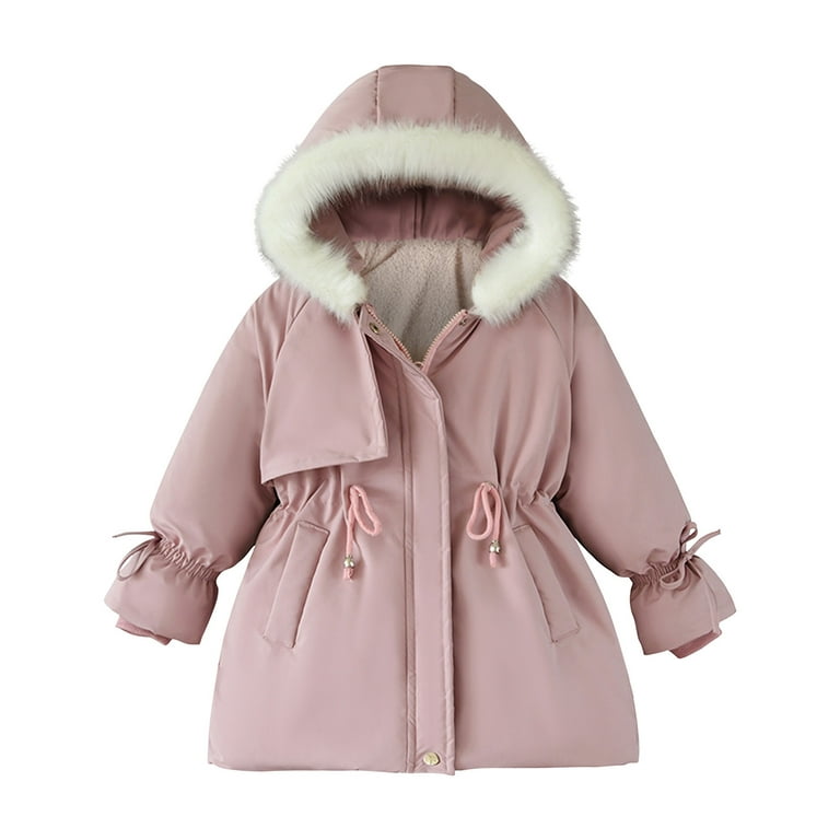 2023 Winter Keep Warm Long Jacket For Girls Coat Fashion Fur Collar Hooded  Teen Girl Parkas